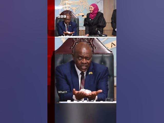 Video thumbnail for Botswana's president feels weight of GIANT diamond @BBCNews  #usa #facts #fallstyle #motivation #ame