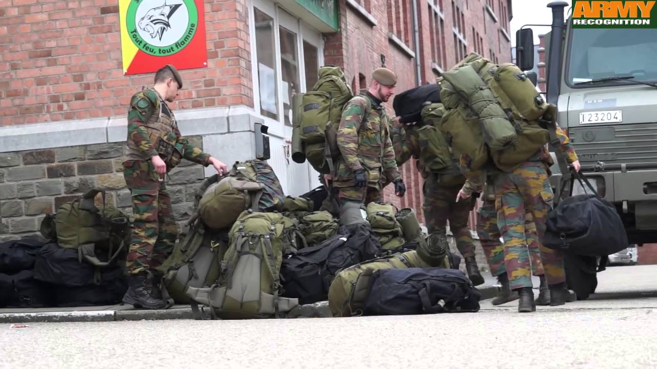 'Video thumbnail for Belgian soldiers 12 Li deployed to secure airport after terrorist attacks Belgium'