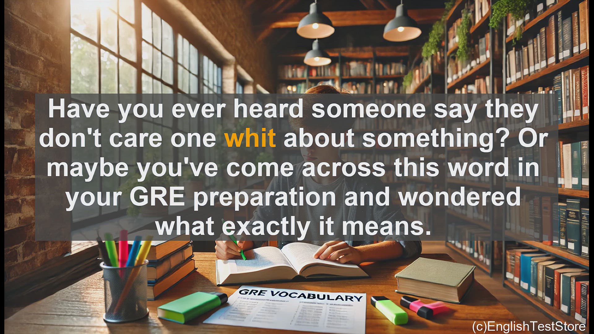 'Video thumbnail for GRE Vocabulary Lesson: The Tiny but Mighty Word - Exploring the Meaning and Usage of 'Whit''