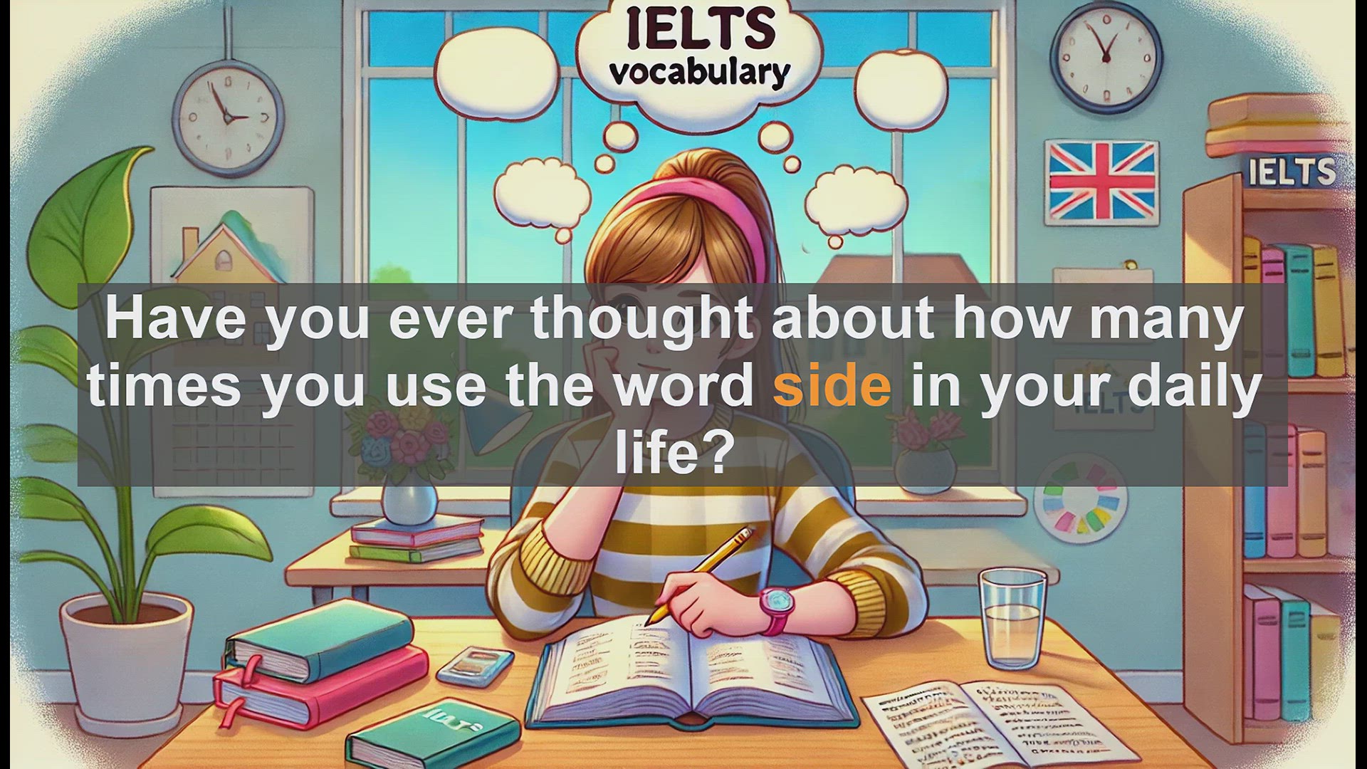 'Video thumbnail for 2500 Must Know IELTS 5.5 Vocabulary - Understanding the Word 'Side': Boost Your IELTS Vocabulary'