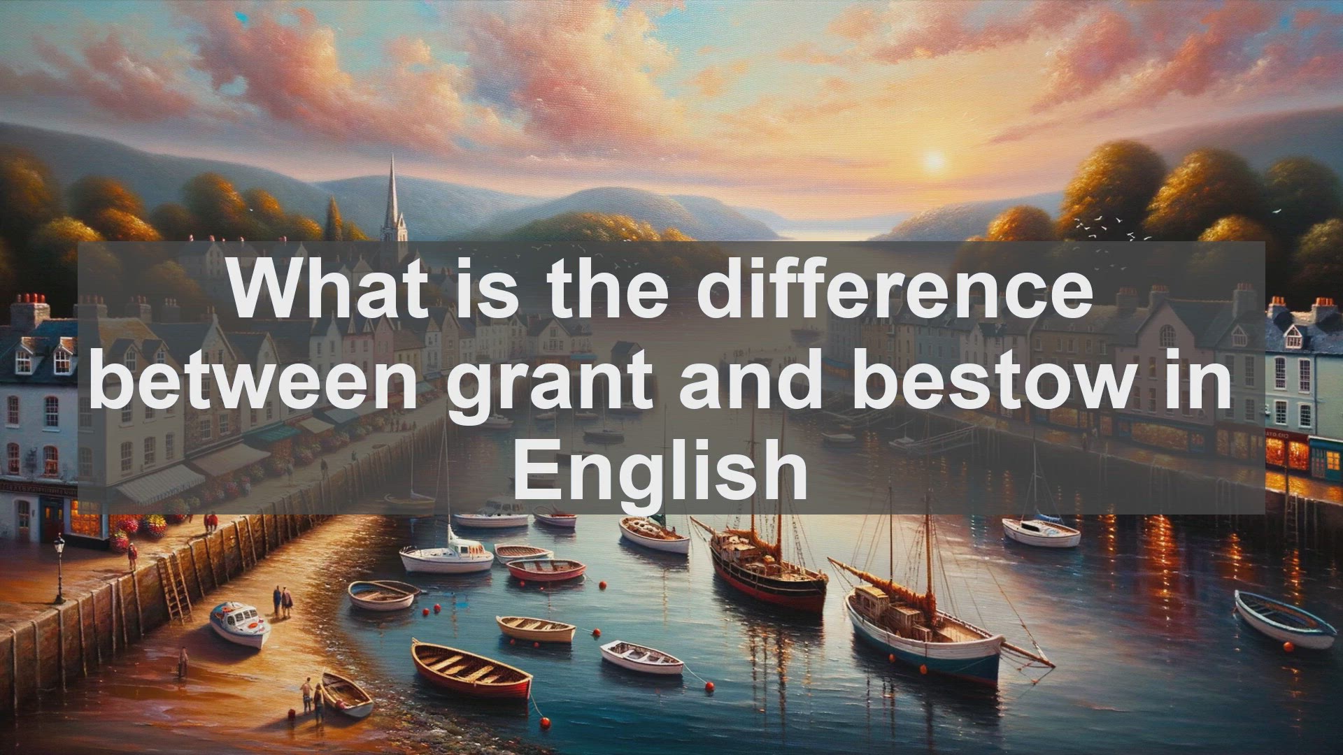 'Video thumbnail for What is the difference between grant and bestow in English?'