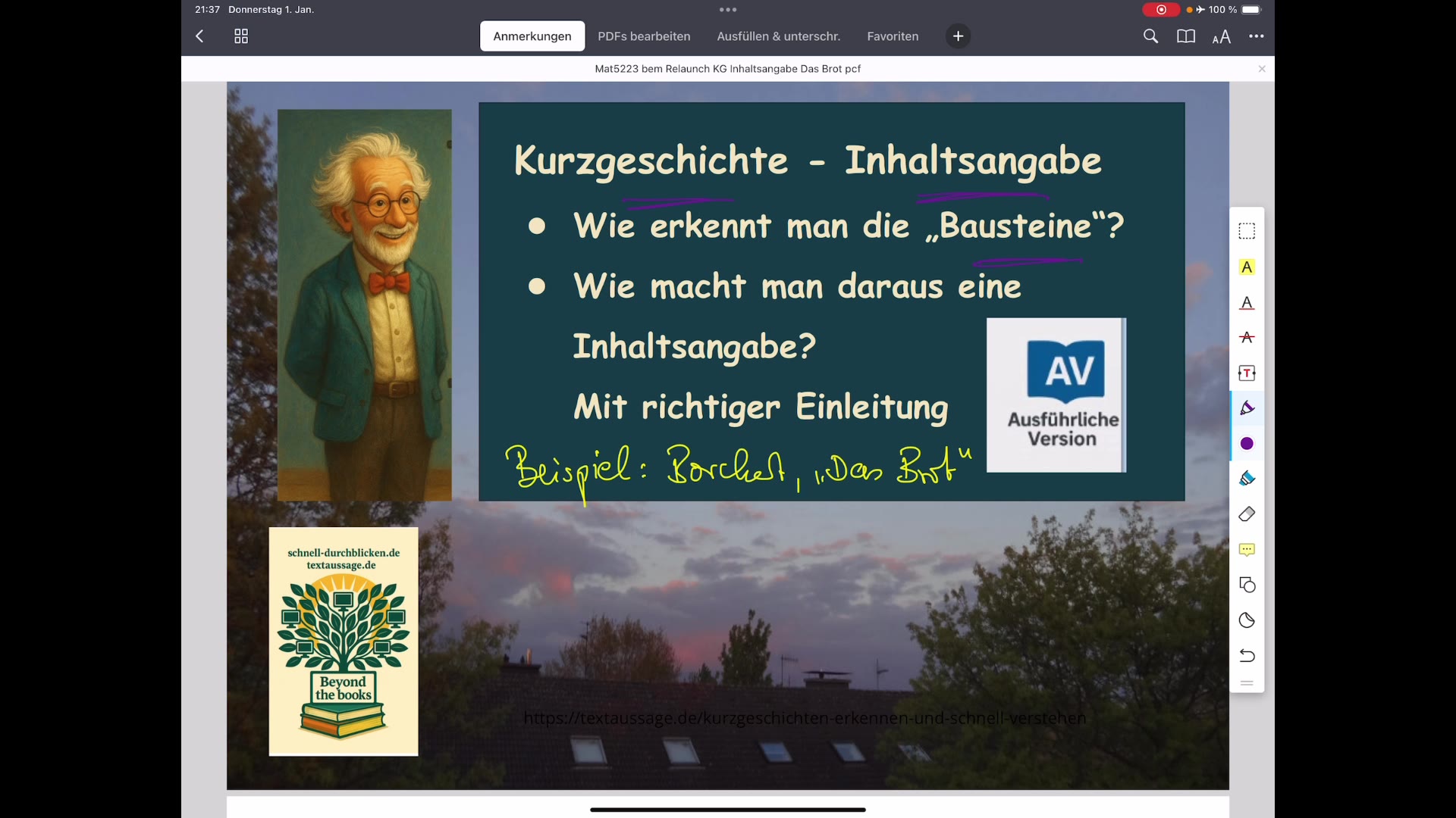 Playlist thumbnail for Kurzgeschichten-Inhaltsangabe