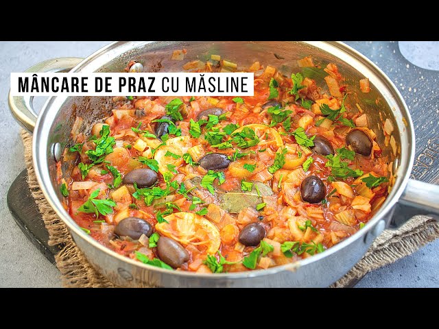 'Video thumbnail for Mâncare de praz cu măsline. Rețetă simplă, de post | Bucate Aromate'