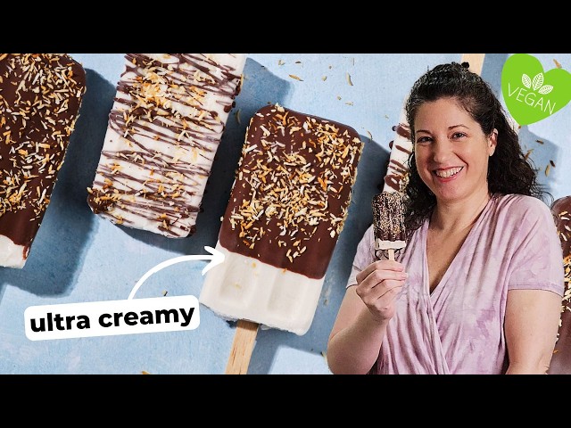 Video thumbnail for Creamy Coconut Popsicles (Dairy-Free, Vegan) #summerrecipes #plantbased #easyrecipe