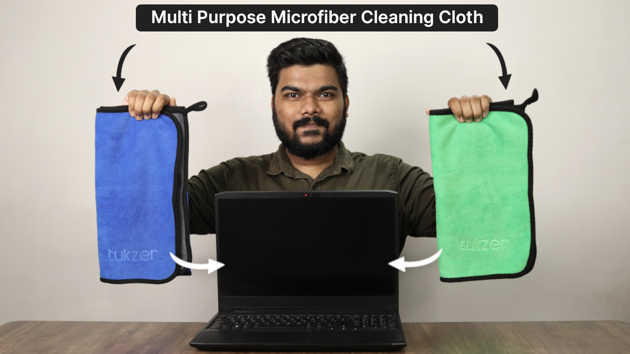 'Video thumbnail for Multi Purpose Microfiber Cleaning Cloth for Laptop & Other Electronics'