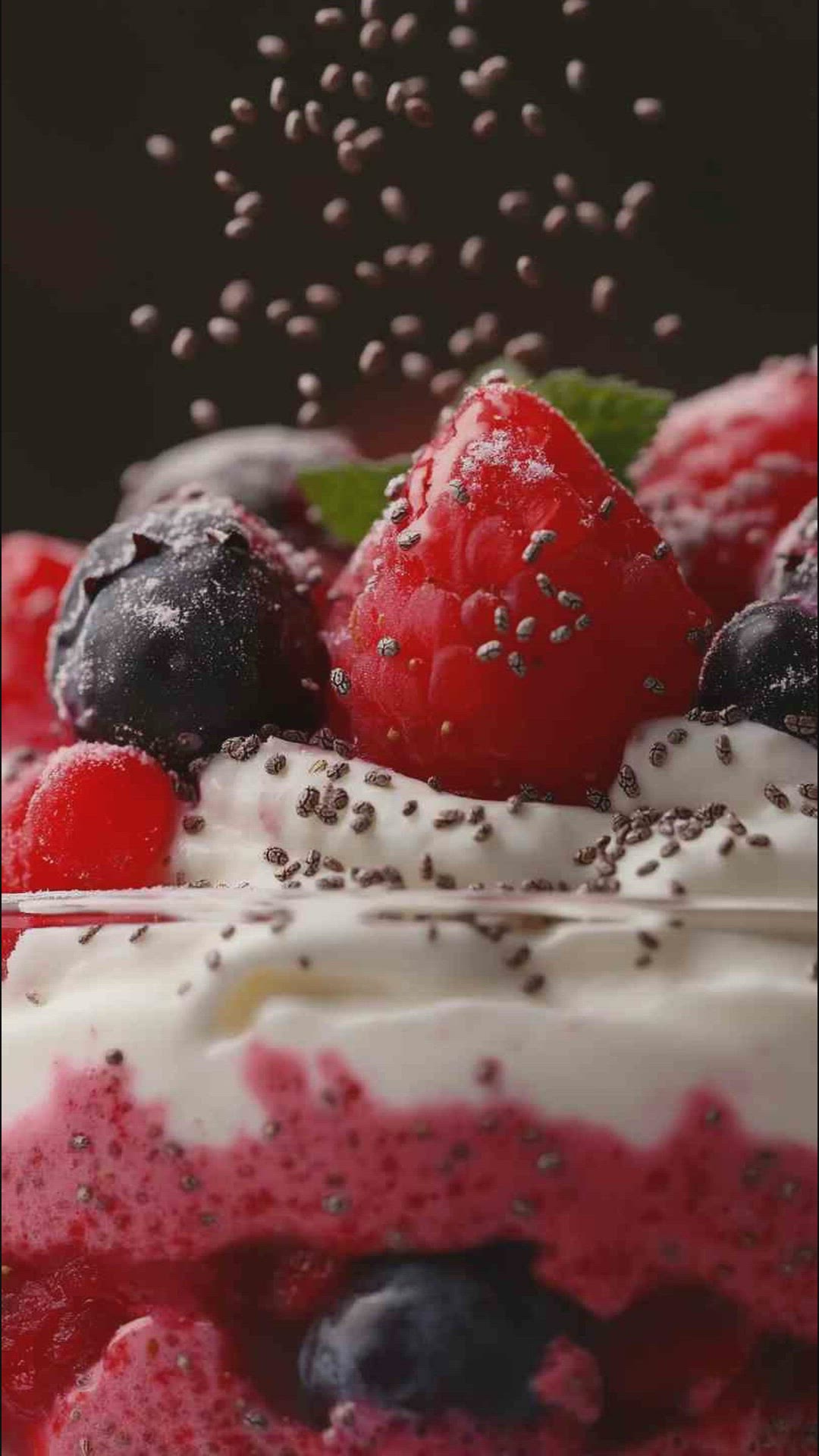 'Video thumbnail for Vegan Protein Shake with Berries and Chia Seeds'