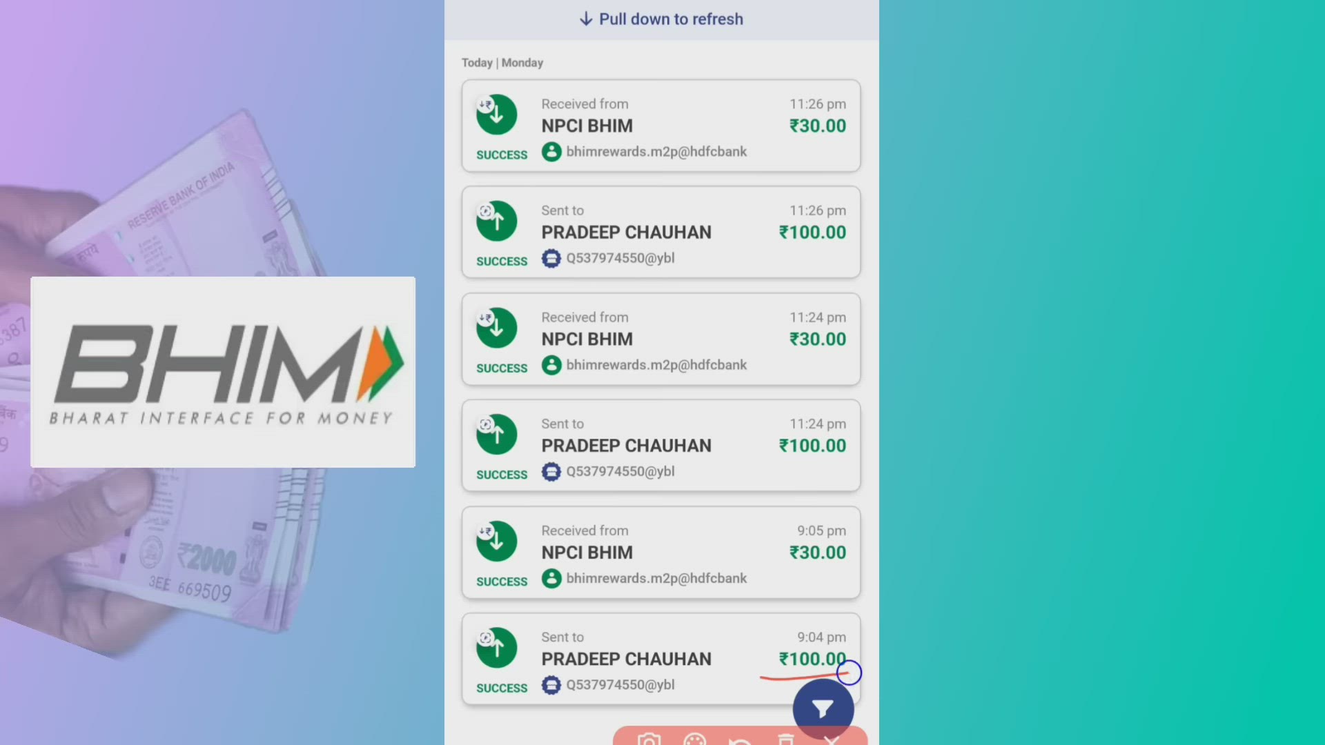 Video thumbnail for bhim app cashback offer 2024 - bhim app se paise kaise kamaye