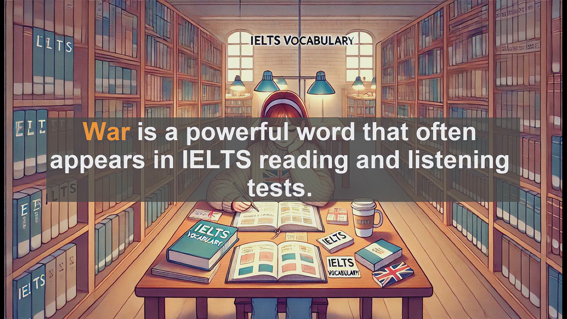 'Video thumbnail for 2500 Must Know IELTS 5.5 Vocabulary - War in IELTS: Mastering a Key Vocabulary Word'