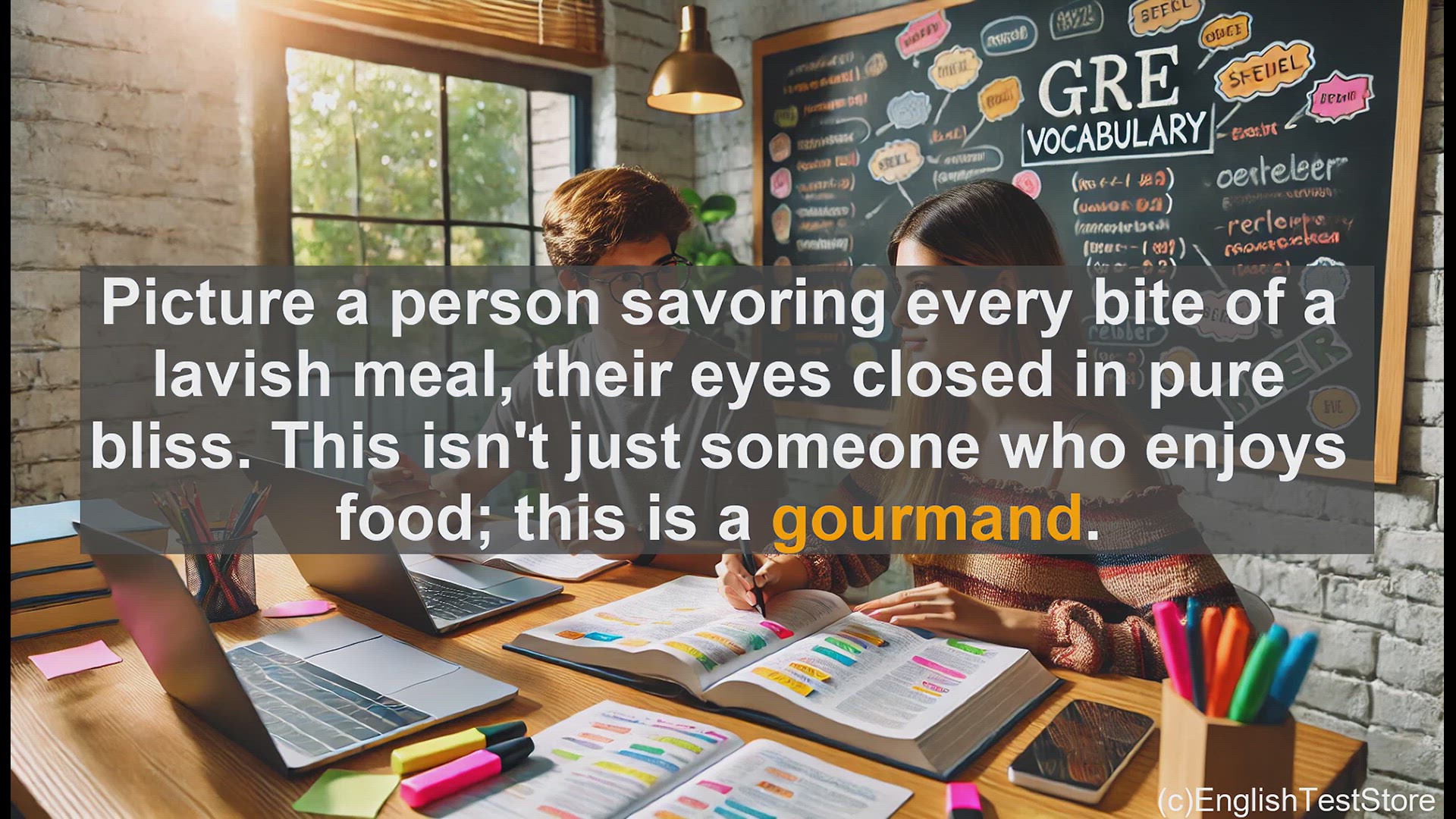 'Video thumbnail for GRE Vocabulary Lesson: The Flavorful World of Gourmands'