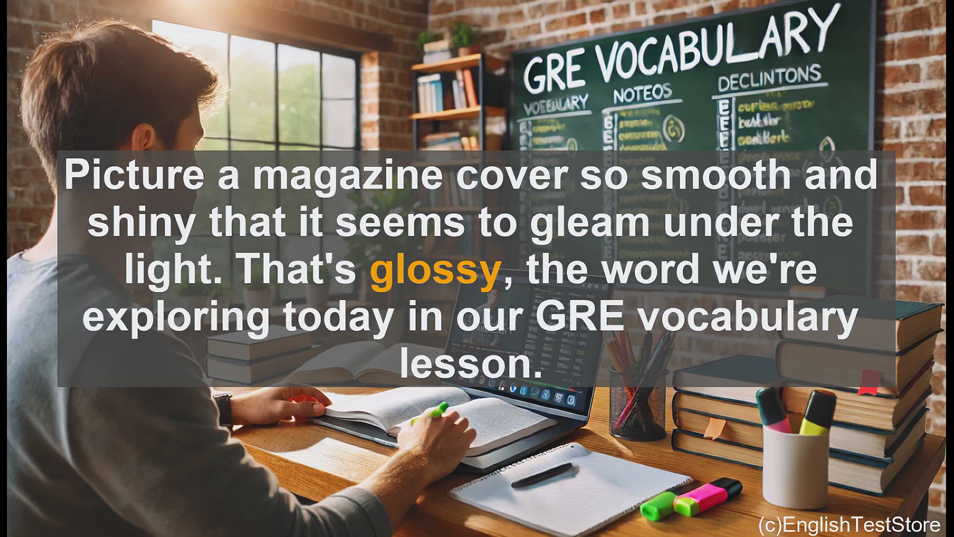 'Video thumbnail for GRE Vocabulary Lesson: Glossy - The Shiny Side of Vocabulary'