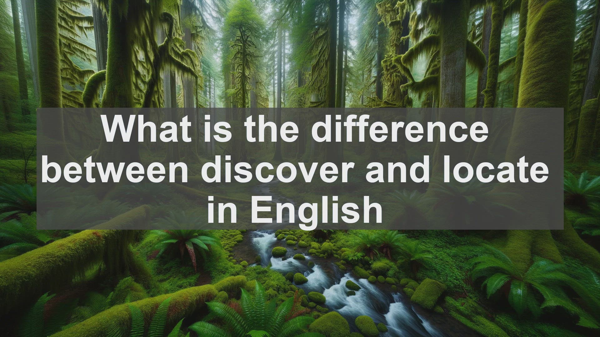 'Video thumbnail for What is the difference between discover and locate in English?'