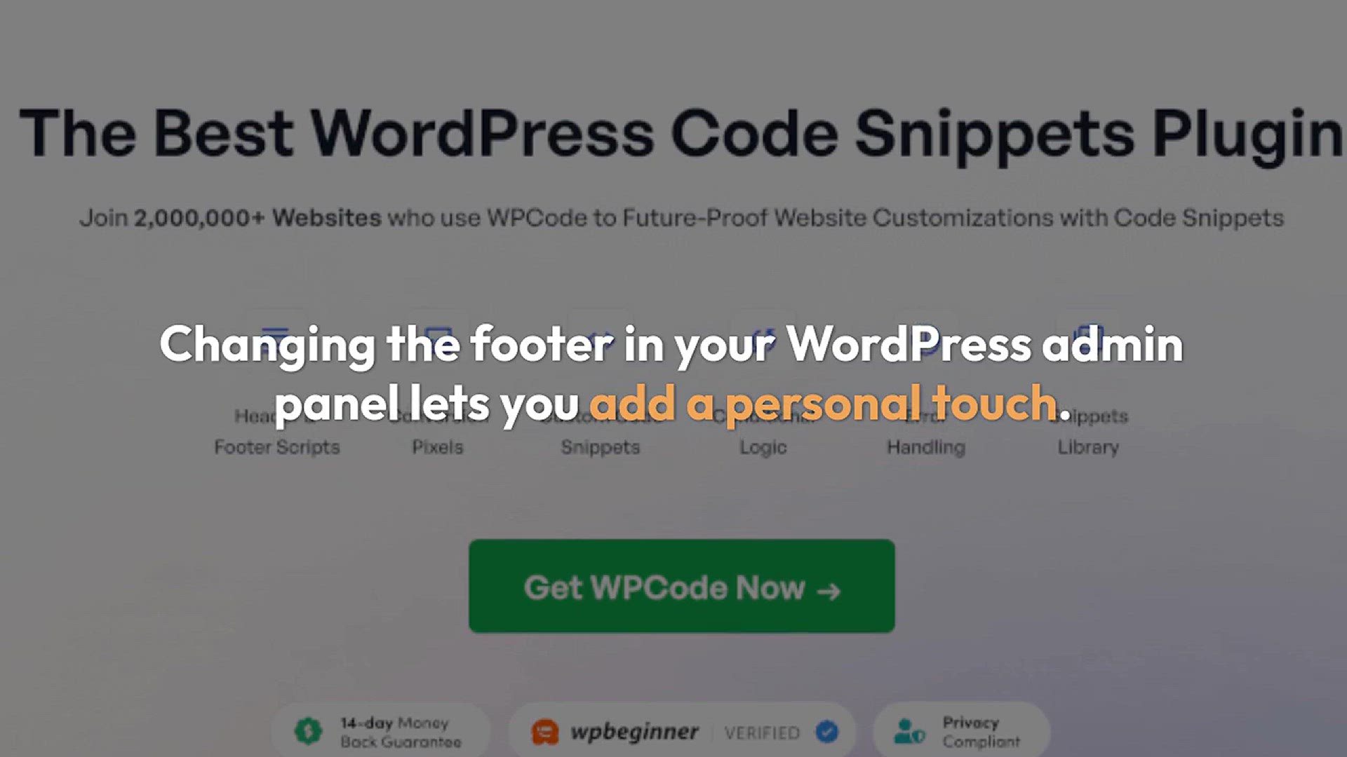 'Video thumbnail for How to Change the Footer in Your WordPress Admin Panel'