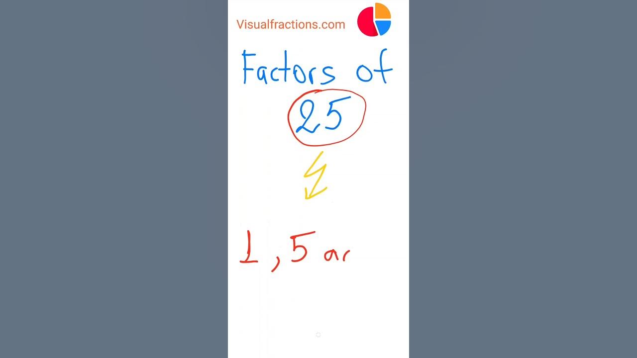 Video thumbnail for Factors of 25: Quick Math 👍 #math #factors #learnmaths #quickmath #mathshorts #mathematics