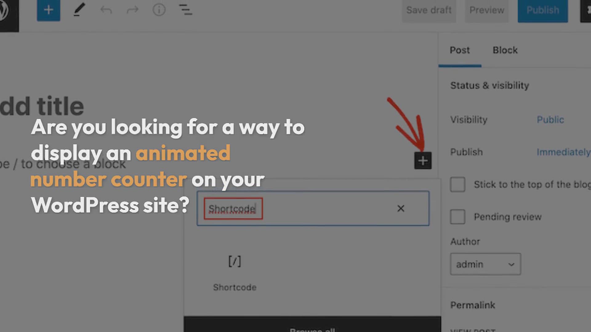 'Video thumbnail for How to Show a Number Count Animation in WordPress'