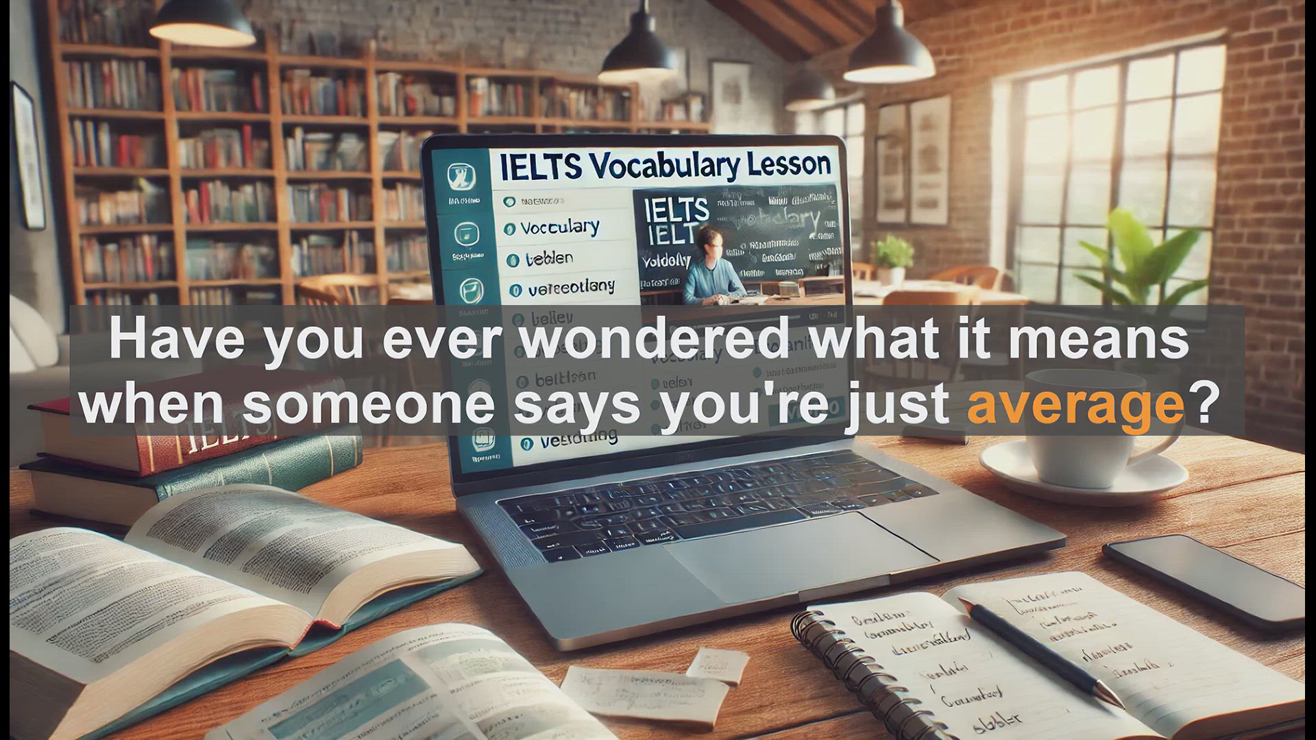 'Video thumbnail for 2500 Must Know IELTS 5.5 Vocabulary - Understanding 'Average': Boost Your IELTS Vocabulary'