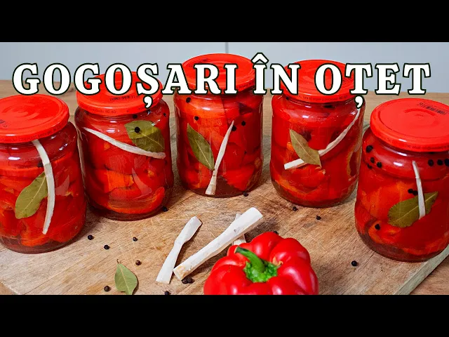 'Video thumbnail for 🫑 Rețeta de GOGOȘARI în OȚET pentru iarnă. Rămân fermi, crocanți și aromați, chiar și 2 ANI!'