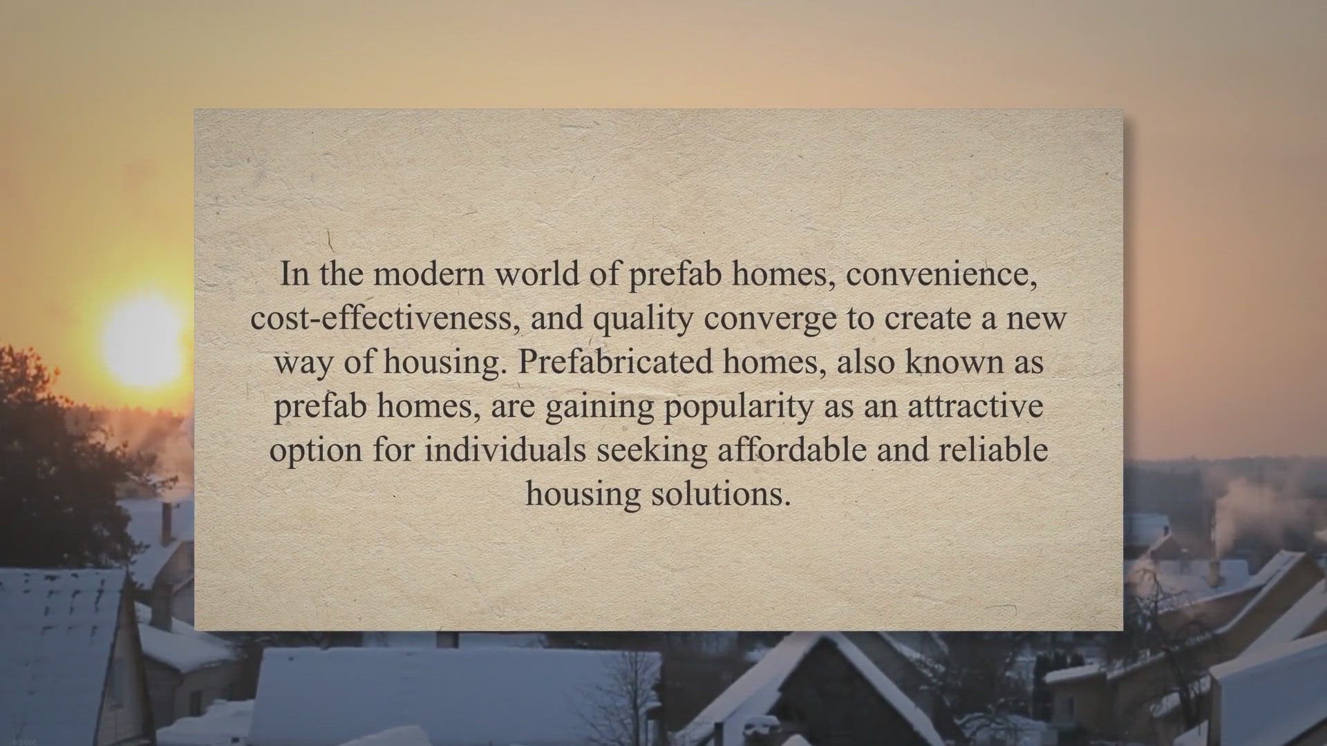 'Video thumbnail for Prefab Homes Delivered & Setup: Modern Solution For Housing'