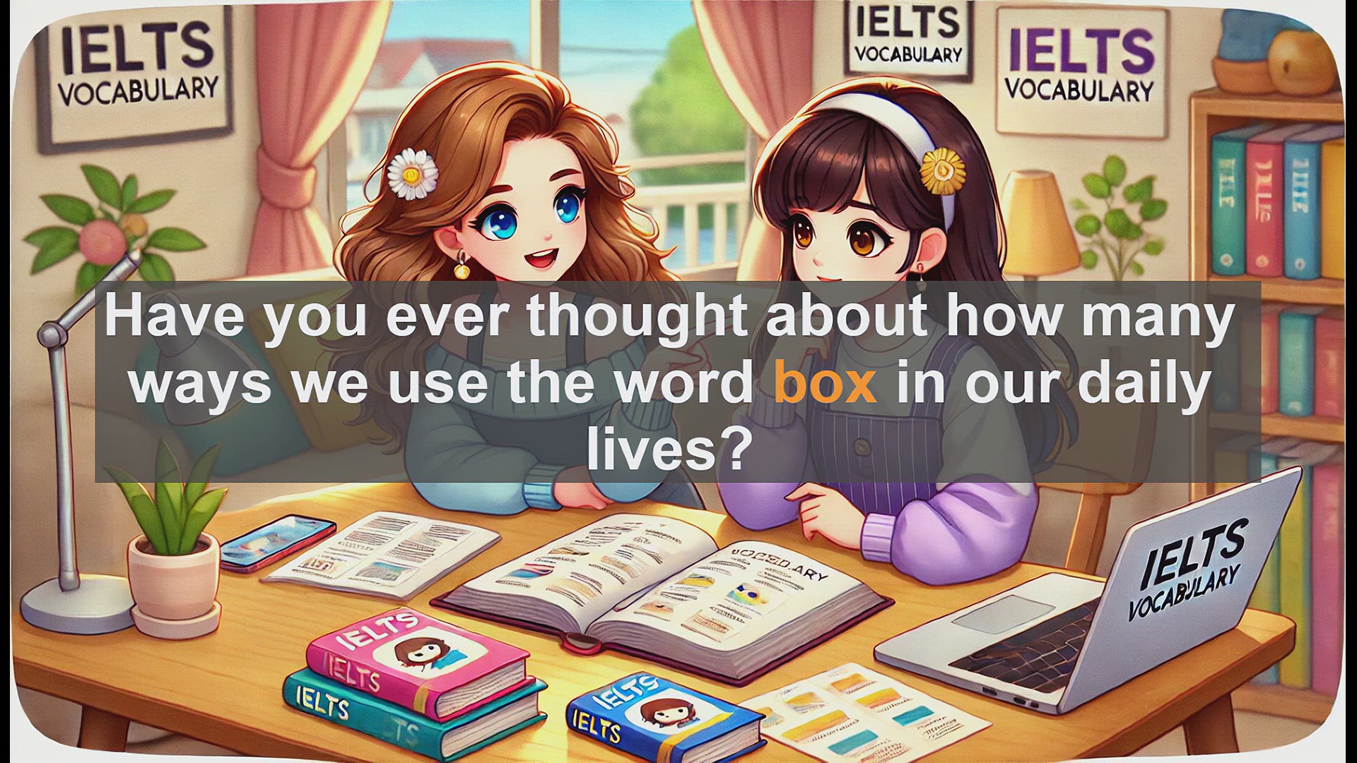 'Video thumbnail for 2500 Must Know IELTS 5.5 Vocabulary - Exploring the Word 'Box': Boost Your IELTS Score'