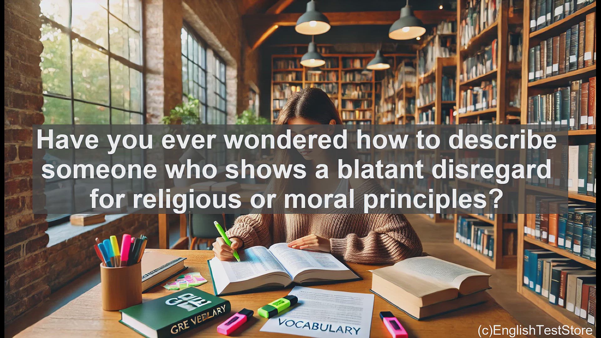 'Video thumbnail for GRE Vocabulary Lesson: Exploring the Meaning of Impious - Disrespect for the Sacred'