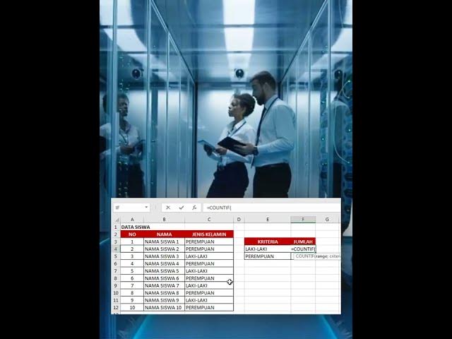 Video thumbnail for CARA HITUNG JUMLAH BERDASARKAN JENIS KELAMIN DI EXCEL