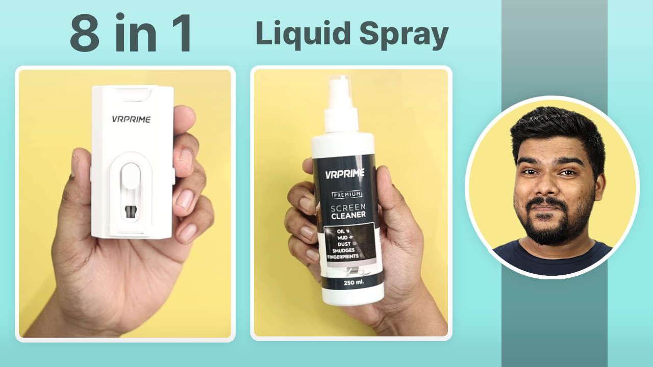 'Video thumbnail for 8 in 1 Cleaning Kit With Liquid Spray for Laptop & Other Electronic Devices'