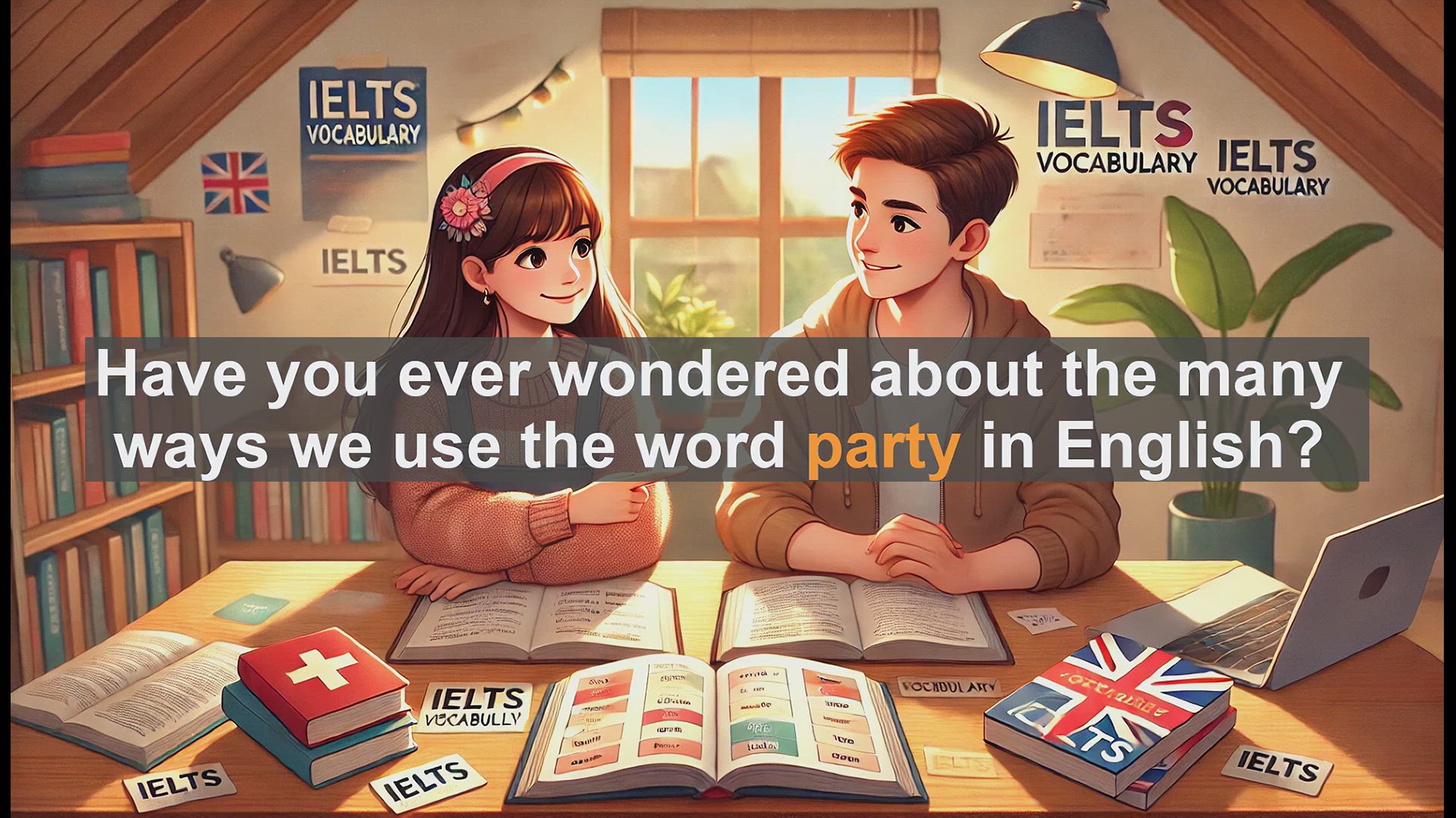 'Video thumbnail for 2500 Must Know IELTS 5.5 Vocabulary - Understanding the Word 'Party' in English: IELTS Vocabulary Guide'