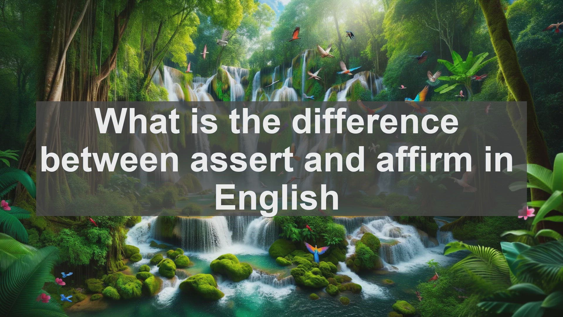 'Video thumbnail for What is the difference between assert and affirm in English?'