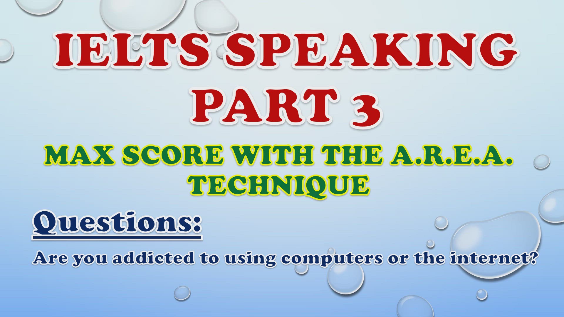 'Video thumbnail for Are you addicted to using computers or the internet? - IELTS Speaking Part 3'