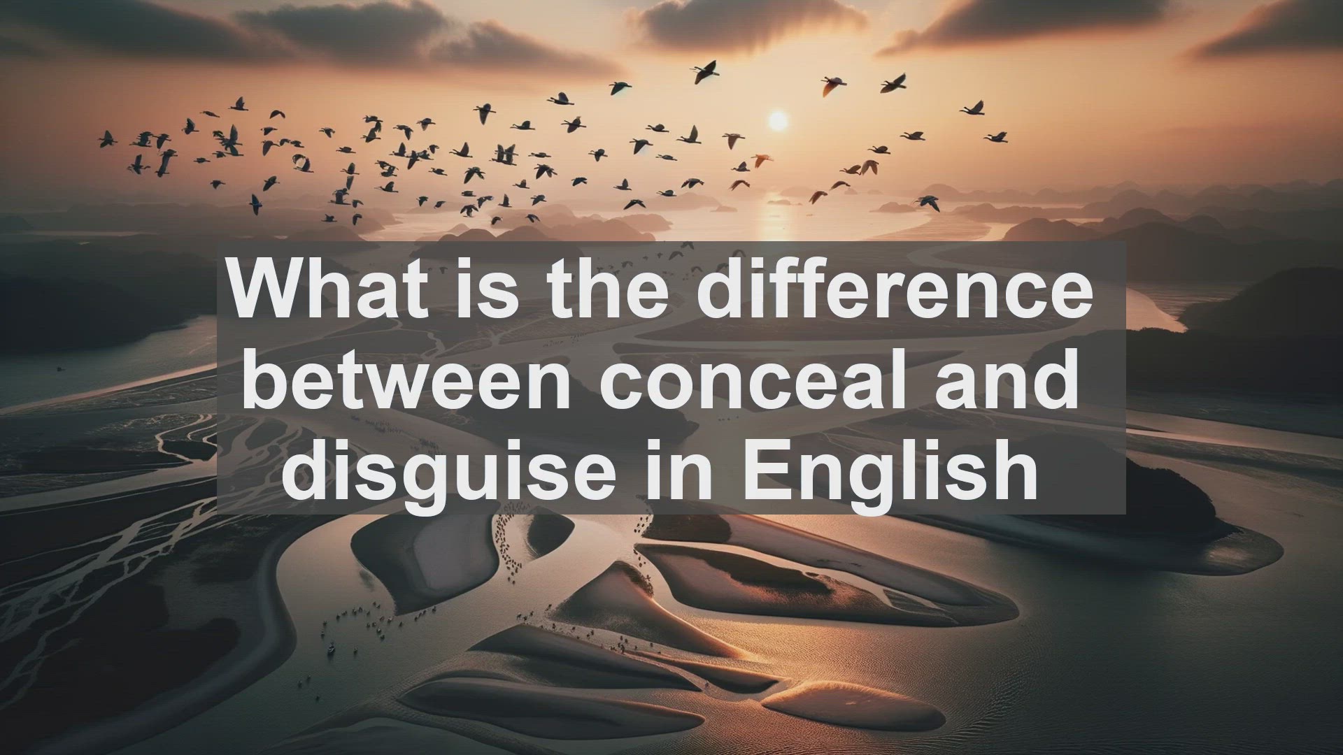 'Video thumbnail for What is the difference between conceal and disguise in English?'