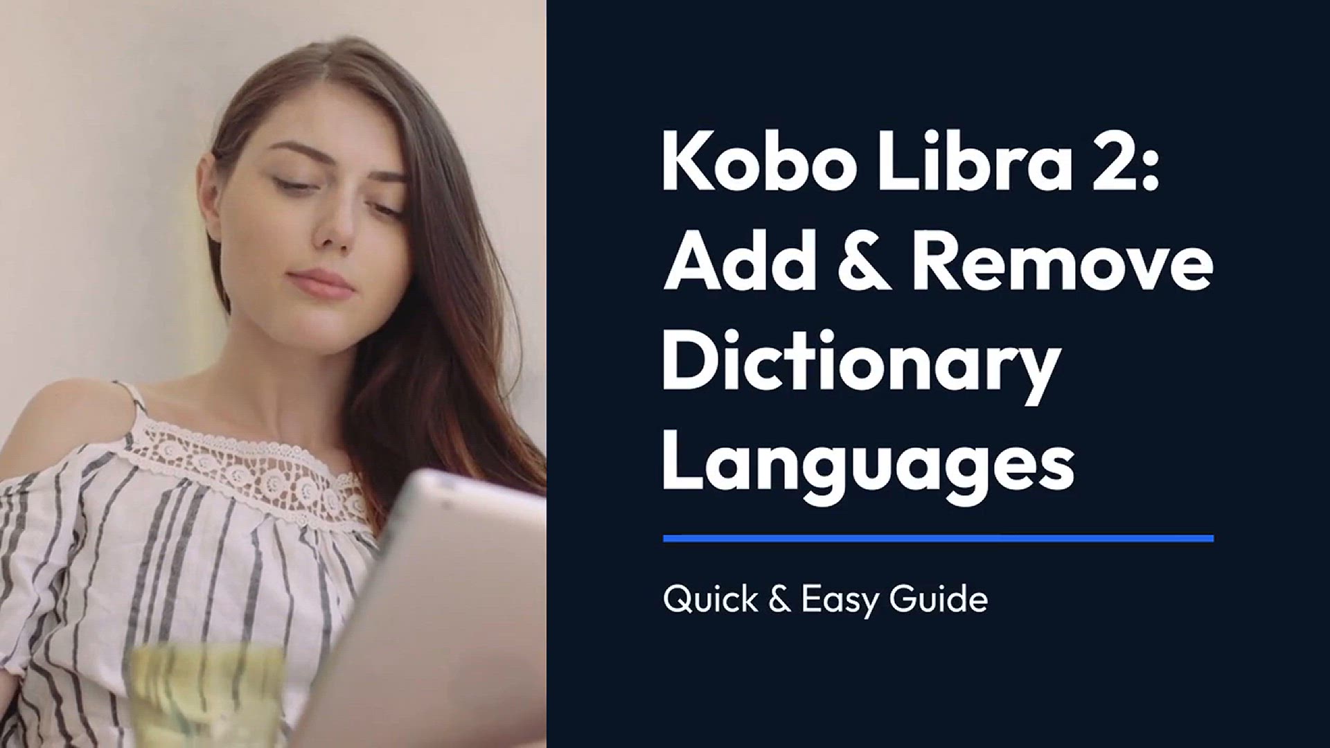 'Video thumbnail for Kobo Libra 2 Add Remove Dictionary Langu'