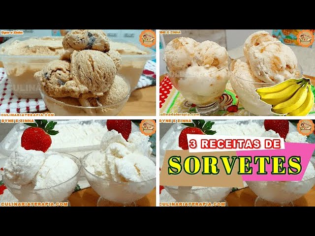 'Video thumbnail for 3 RECEITAS DE SORVETES CREMOSOS MELHOR QUE O DA SOVETERIA'