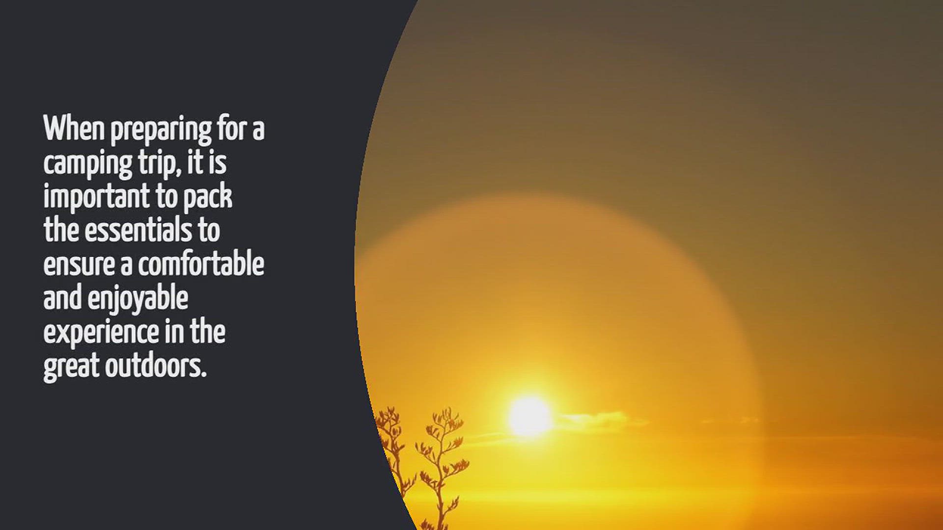 Video thumbnail for What To Pack When Camping