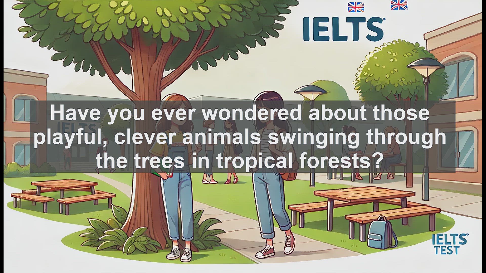 'Video thumbnail for 2500 Must Know IELTS 5.5 Vocabulary - Learn About Monkeys: Essential IELTS Vocabulary'