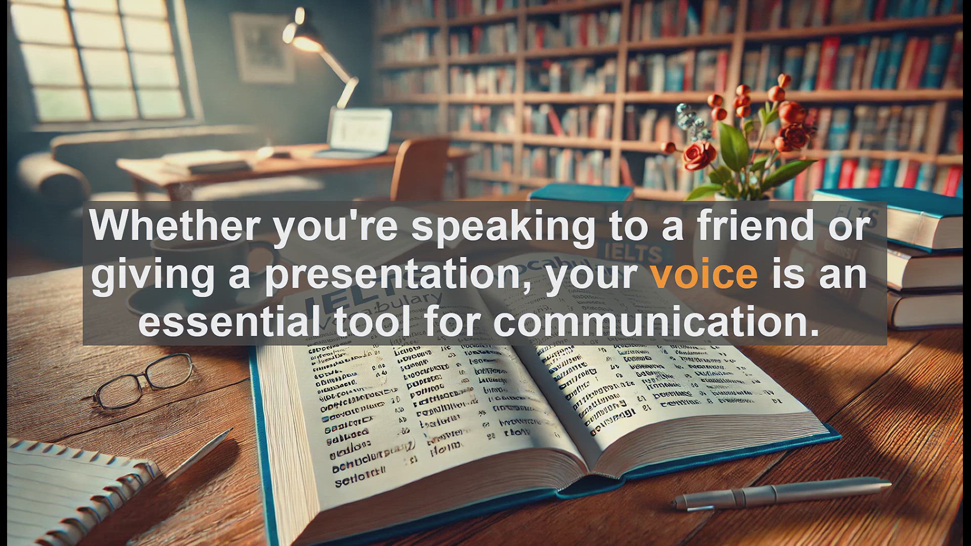 'Video thumbnail for 2500 Must Know IELTS 5.5 Vocabulary - Understanding 'Voice': Boost Your IELTS Score'