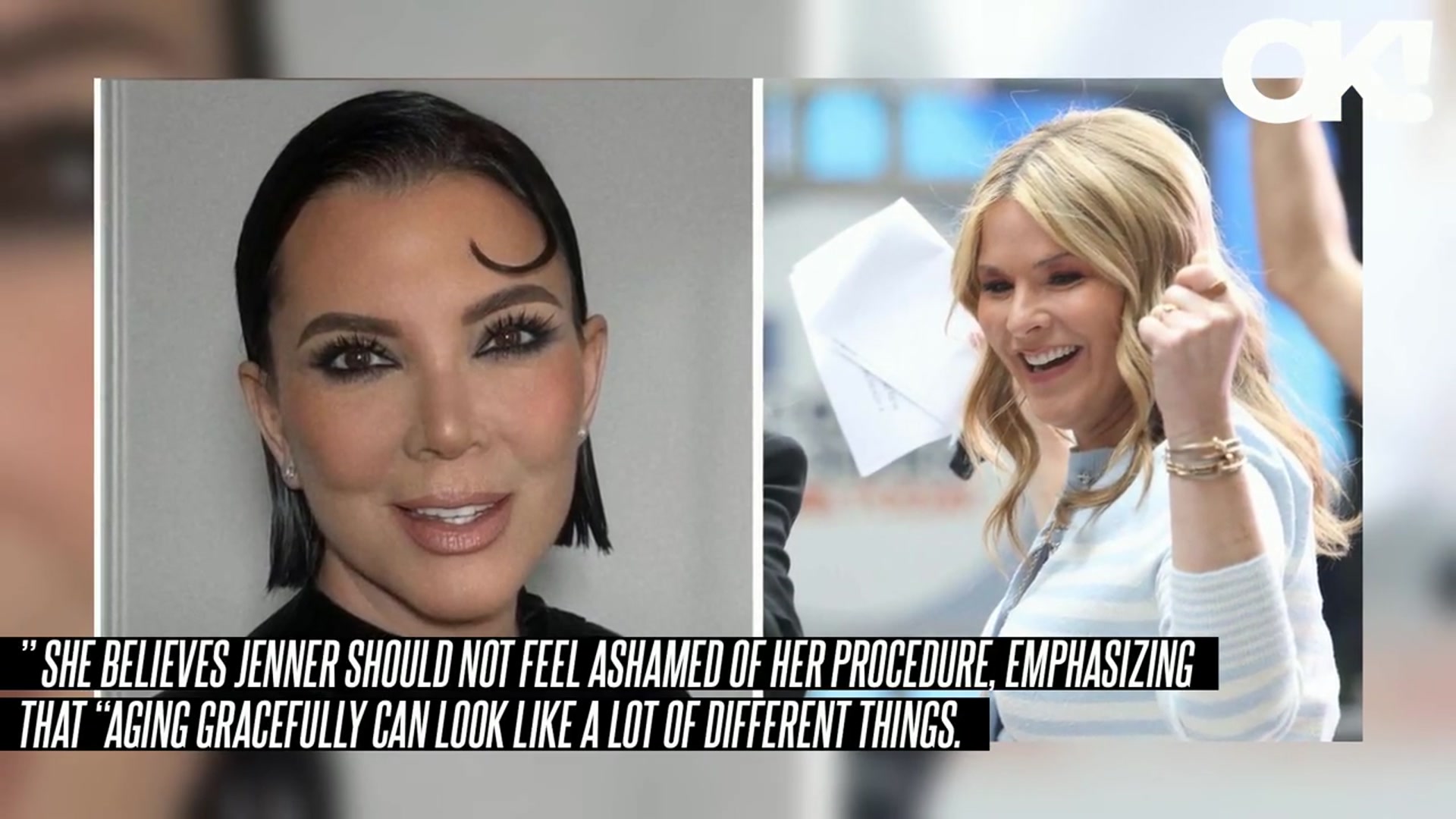 'Video thumbnail for Jenna Bush Hager Defends 'Gorgeous' Kris Jenner's New Face: 'Aging Gracefully Can Look Like a Lot of'