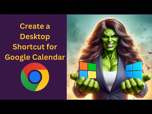 'Video thumbnail for How to Create a Desktop Shortcut for Google Calendar in Windows 11 or 10 using Google Chrome?'