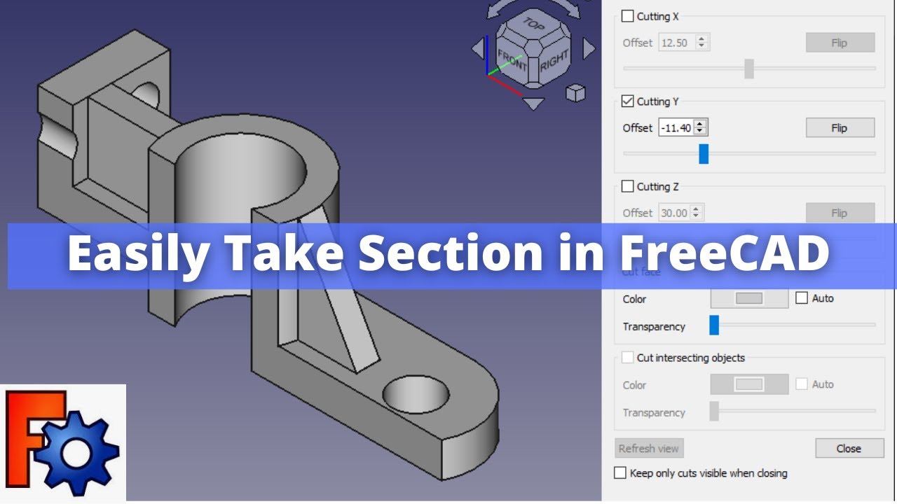 'Video thumbnail for Easily take section in FreeCAD | FreeCAD Tutorial | Mechnexus |'