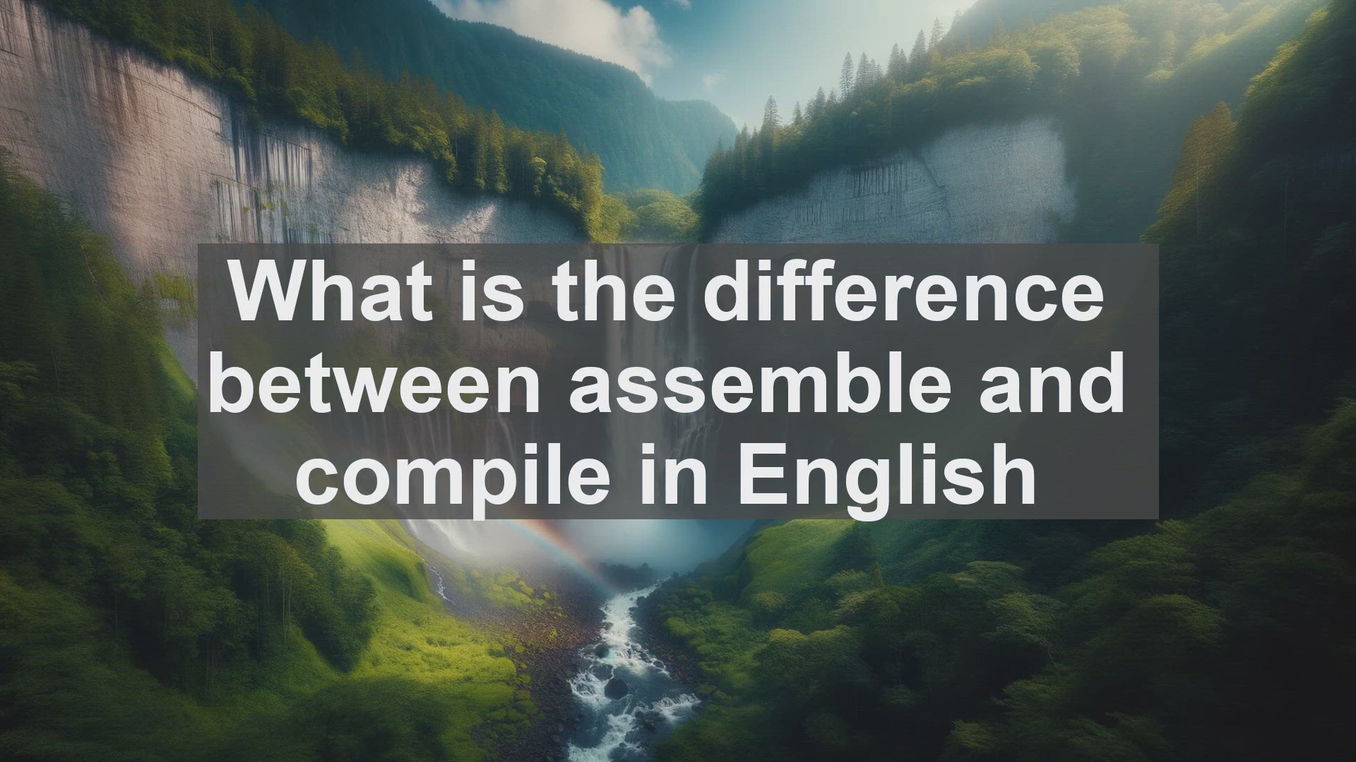 'Video thumbnail for What is the difference between assemble and compile in English?'