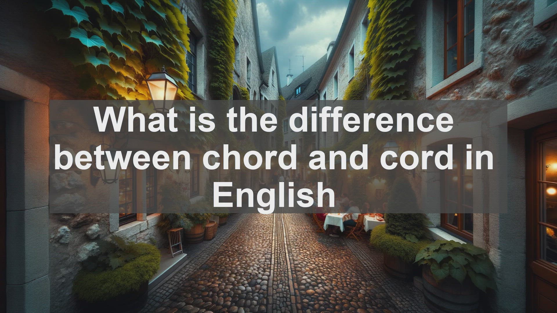 'Video thumbnail for What is the difference between chord and cord in English?'