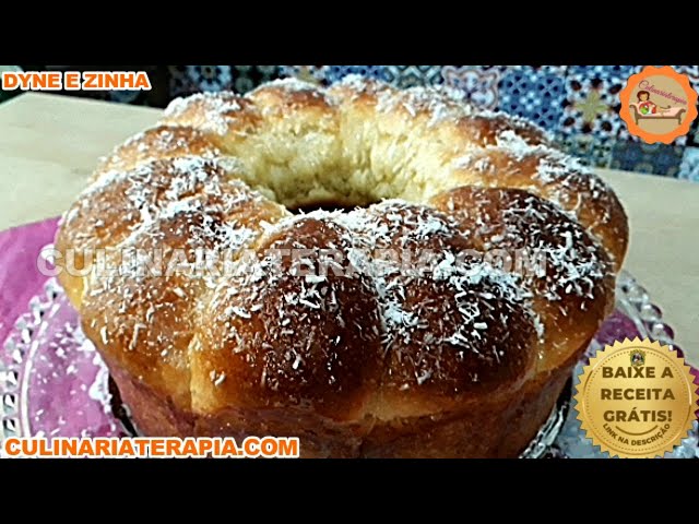 'Video thumbnail for Pão Doce Caseiro Fofinho de Coco - Massa Básica de Pão para Roscas Doces e Salgadas'