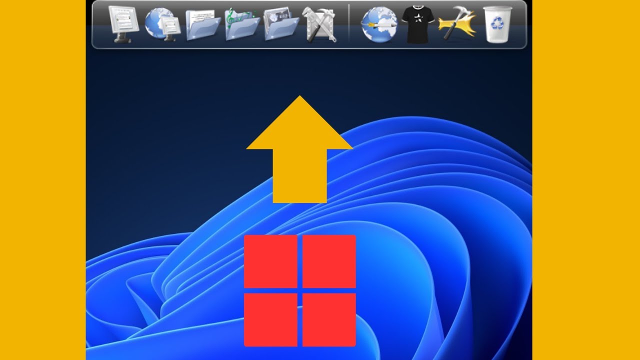 'Video thumbnail for How to Add an Animated Mac style Dock on Windows 11 using RocketDock | GearUpWindows Tutorial'
