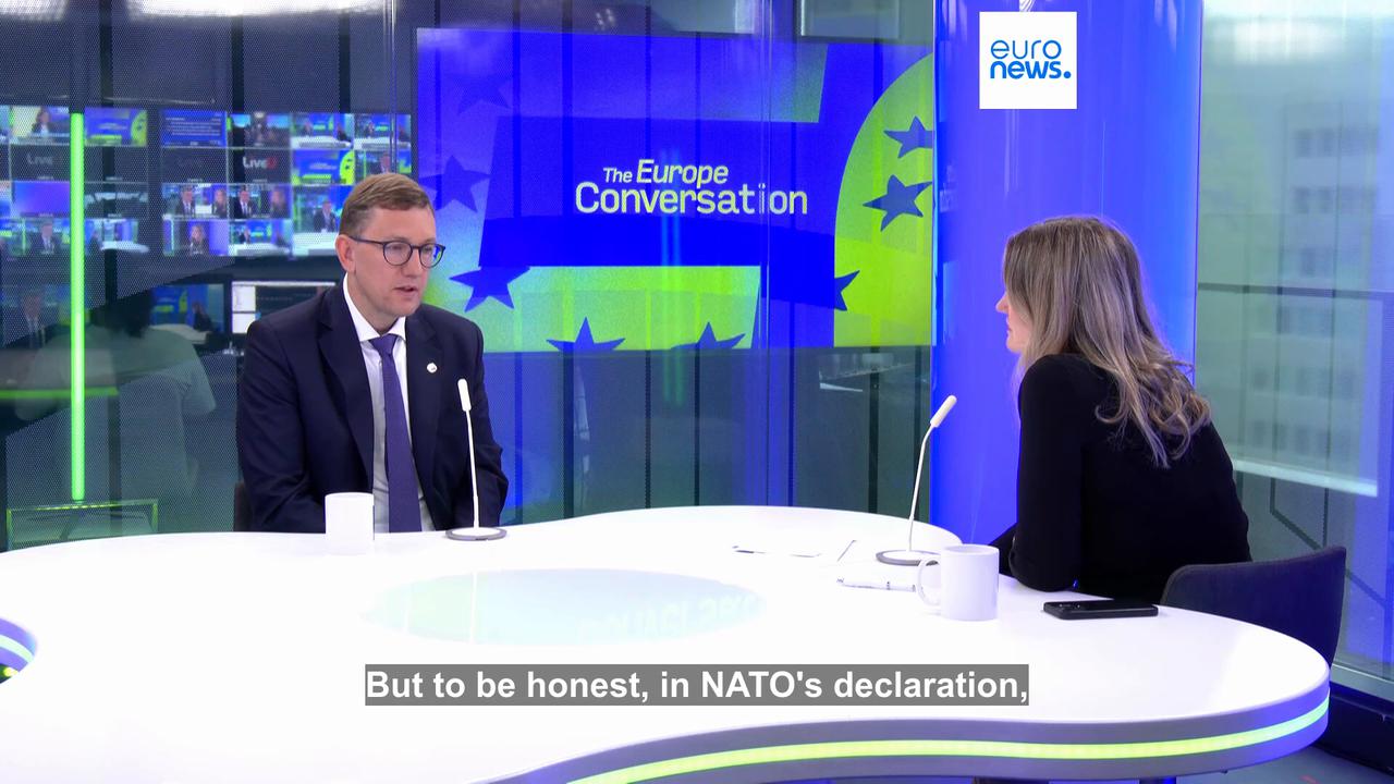 'Video thumbnail for Everyone, including Spain, should reach 5% defence spending, Estonia's prime minister tells Euronews'