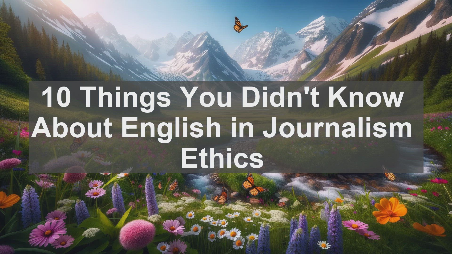 'Video thumbnail for 10 Things You Didn't Know About English in Journalism Ethics '