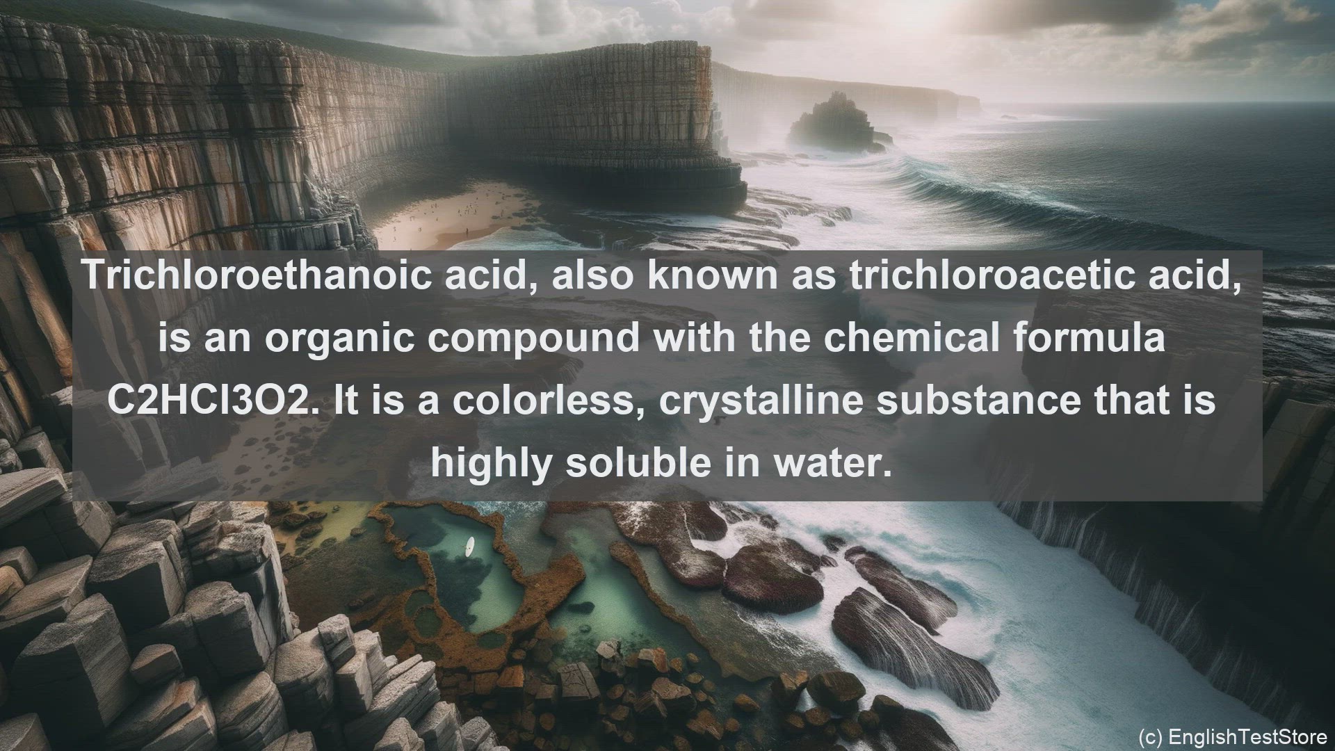 'Video thumbnail for Trichloroethanoic acid in science  definition and examples'