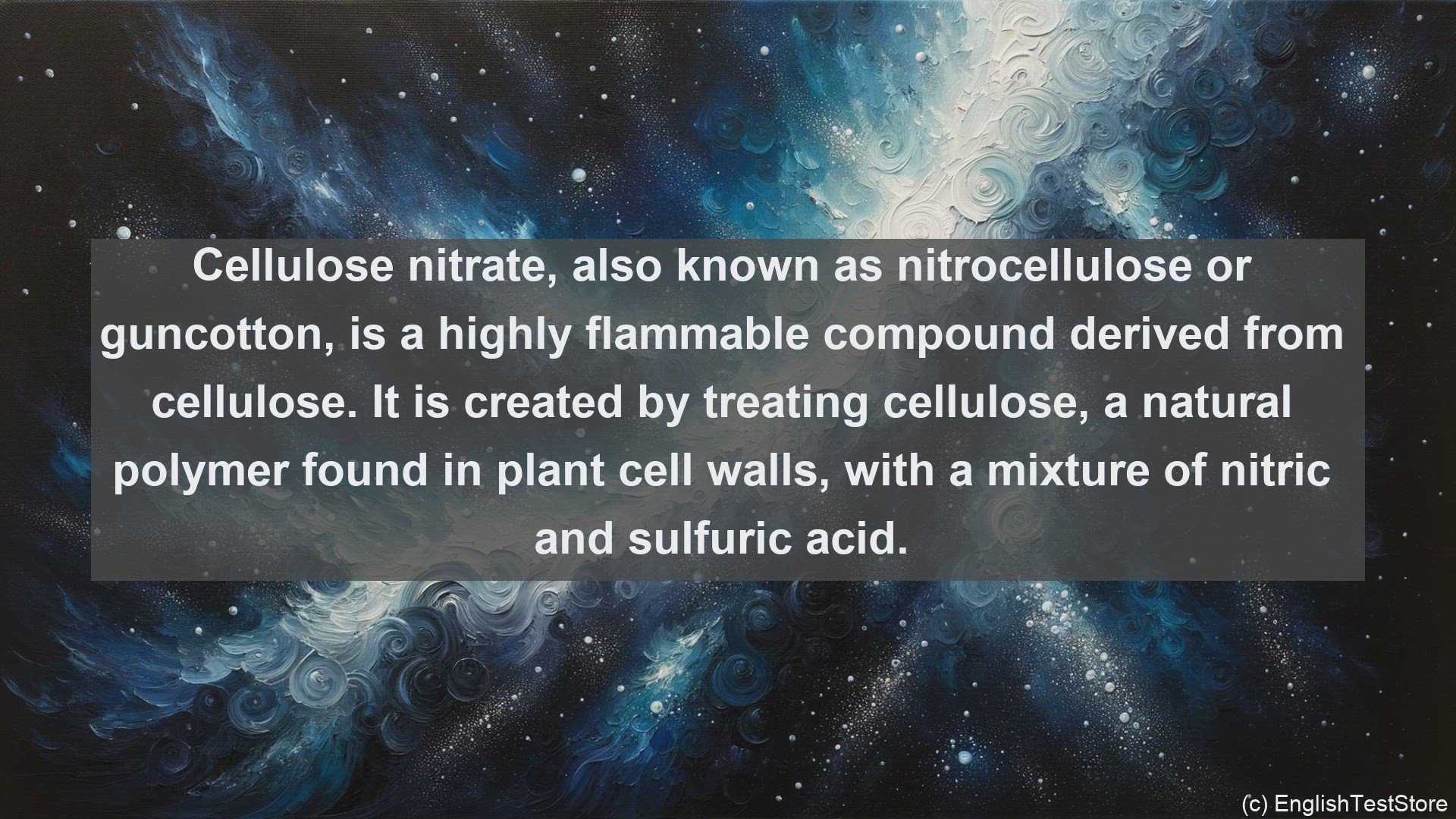 'Video thumbnail for Cellulose nitrate in science  definition and examples'