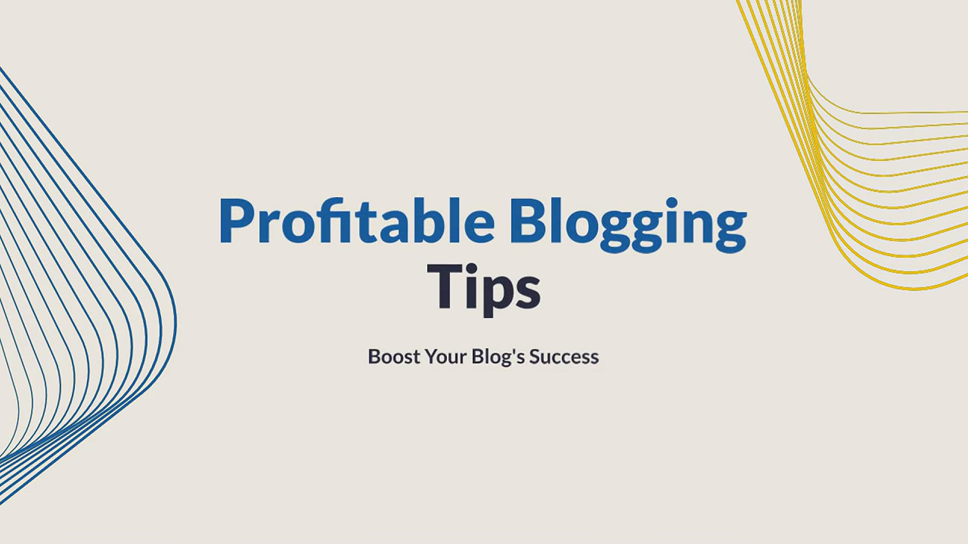 'Video thumbnail for Profitable Blogging Tips: Boost Your Blog's Success'