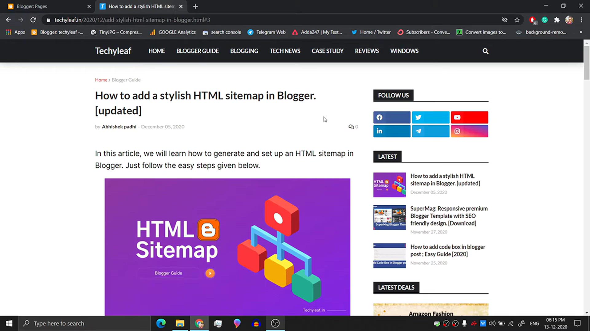 'Video thumbnail for How to create a stylish HTML sitemap page in blogger.'