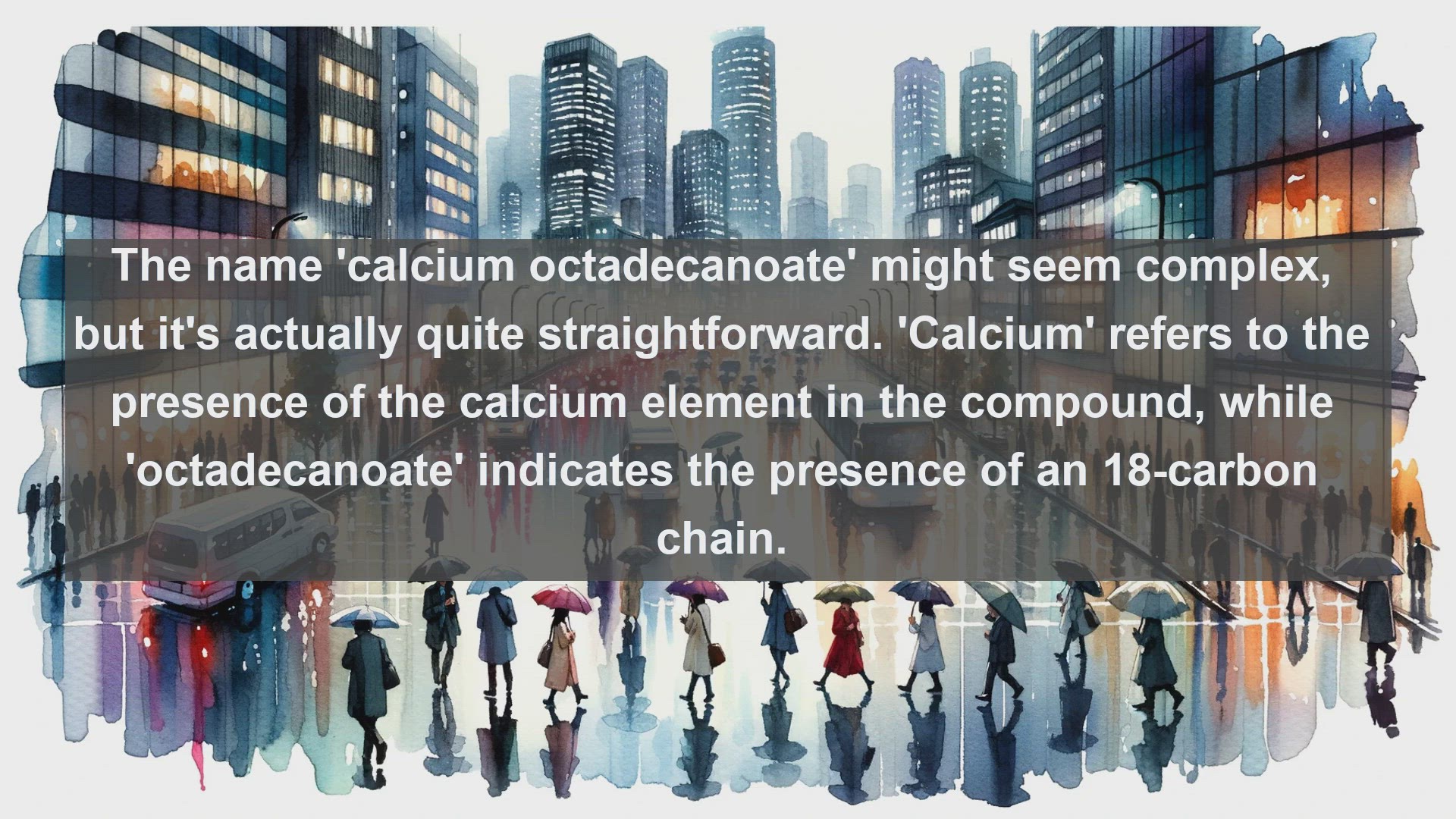 'Video thumbnail for Calcium octadecanoate in science  definition and examples'