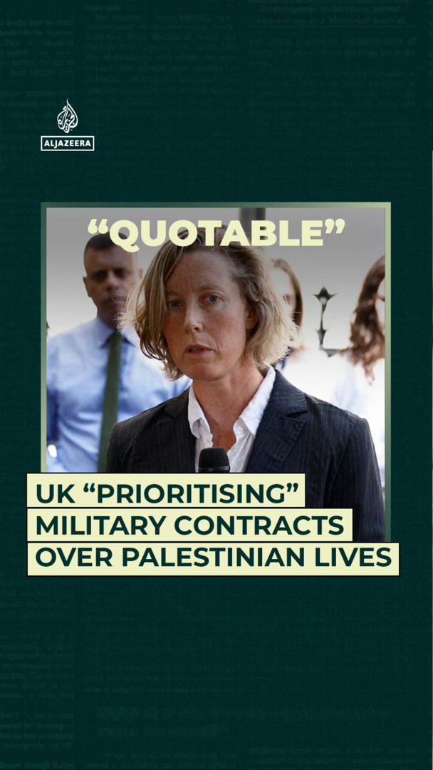 'Video thumbnail for UK "prioritising” military contracts over Palestinian lives'