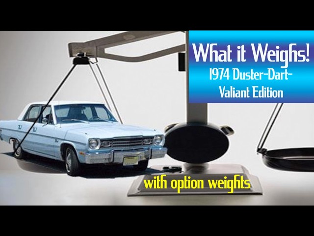 'Video thumbnail for What it weighed! 1974 Duster - Dart - Valiant (Plymouth and Dodge), cars, engines, and options...'